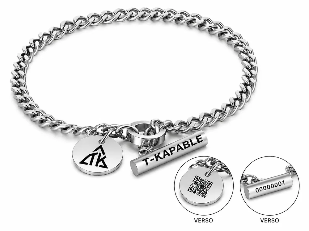 Bracelet-clé T-KAPABLE finition Argent